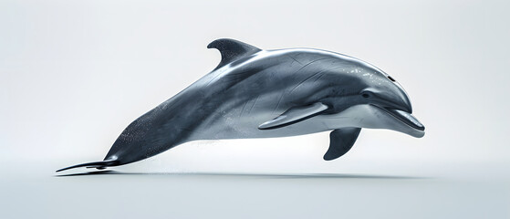 Dolphin Real Model Isolated on a White Background