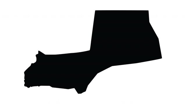 animation forming a map of Najran in saudi arabia