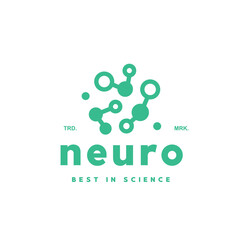vector illustration of brain neuron logo icon with digital intelligence combination