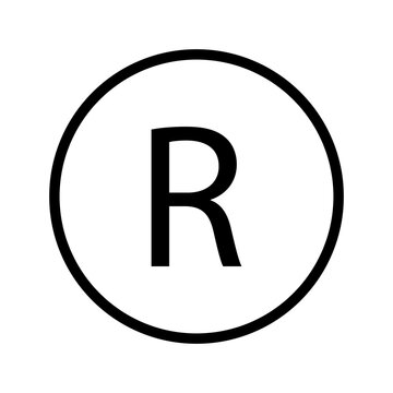 Registered Trademark Symbol on White Background. Vector illustration. EPS 10.