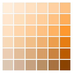 Gradient Shades of Brown Color Palette. Vector illustration. EPS 10.