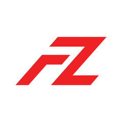 sign of fz logo vector icon illustration