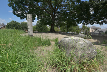 西寺跡　石碑と礎石　京都市南区