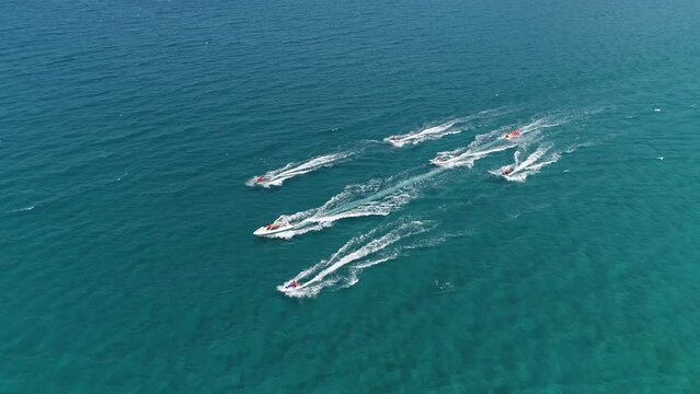 Aerial image of games on the sea in Ninh Van, Ninh Hoa, Khanh HoaAerial image of games on the sea in Ninh Van, Ninh Hoa, Khanh Hoa