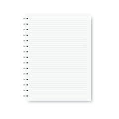 Spiral notebook isolated on white background. Vector
