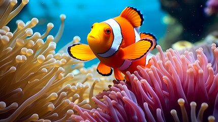 clownfish on coral reef