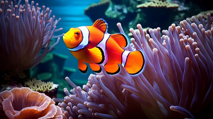 clownfish on coral reef