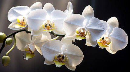 A white orchid flower