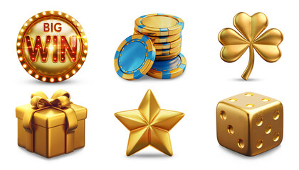 set of casino elements