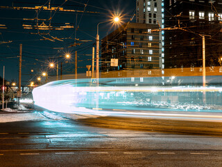 long exposure the crossroads of the night city on a long exposure