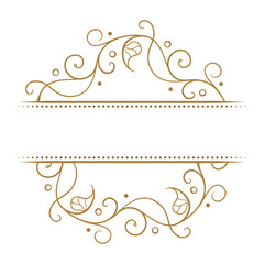 Vector floral split monogram template - 757663545