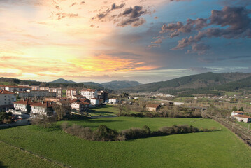 Fototapeta premium View of the neighbourhood of San José and San Roque de Amurrio, Basque Country