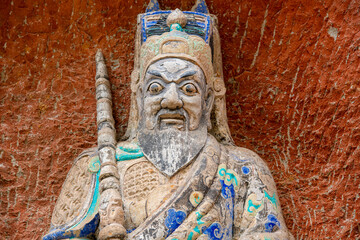 Buddhas statues at Dazu rock carving, Baodingshan mountain