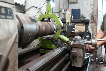 metalworking from a manual bench lathe machine