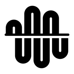 audio waves glyph icon