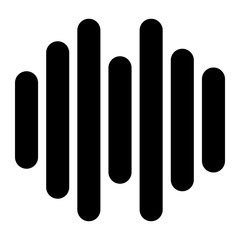 sound waves glyph icon
