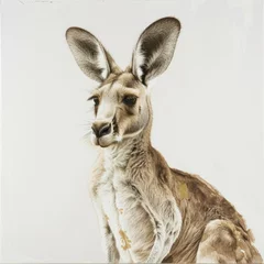 Fotobehang portrait of a kangaroo © KirKam