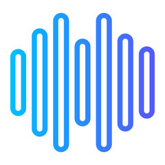 sound waves gradient icon