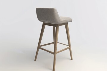 3D Render of a contemporary bar stool, adding a touch of sophistication to kitchen counters or home bars, on isolated white background, Generative AI