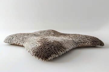 Obraz premium 3D Render of a cozy rug, enhancing the warmth and comfort of any living space, on isolated white background, Generative AI
