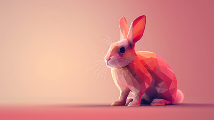 Easter background with copy space, Modern Bunny Designs Easter bunny, showcasing sleek lines, vibrant colors, and minimalist aesthetics appeals to a modern vector illustration background,
