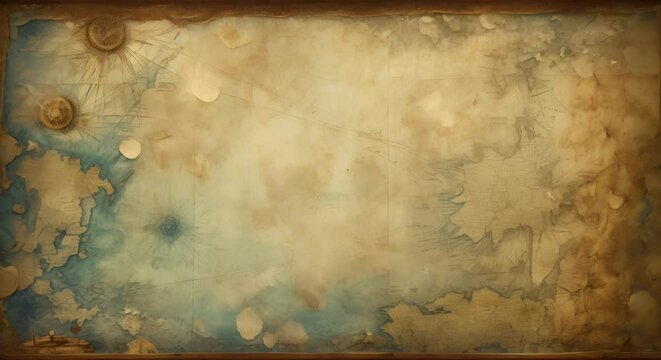 Vintage map texture, travel and adventure background