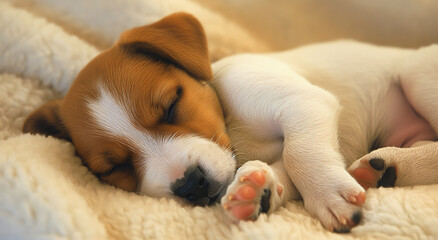 잠자는 아기 강아지