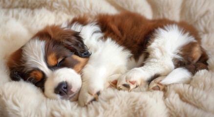 잠자는 아기 강아지