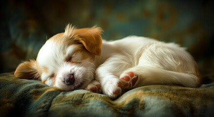 잠자는 아기 강아지