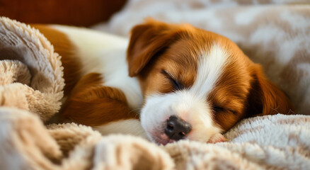 잠자는 아기 강아지