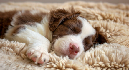 잠자는 아기 강아지