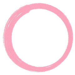 Cartoon sketchy pink circle round