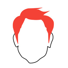A set of red-haired, stylish men. Vector illustration.