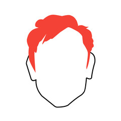 Fototapeta na wymiar A set of red-haired, stylish men. Vector illustration.