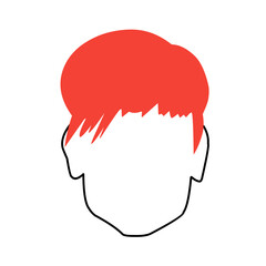 A set of red-haired, stylish men. Vector illustration.