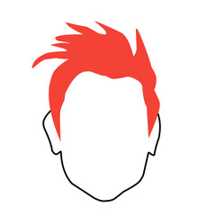 A set of red-haired, stylish men. Vector illustration.