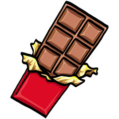 Chocolate Bar Vector Illustration Icon