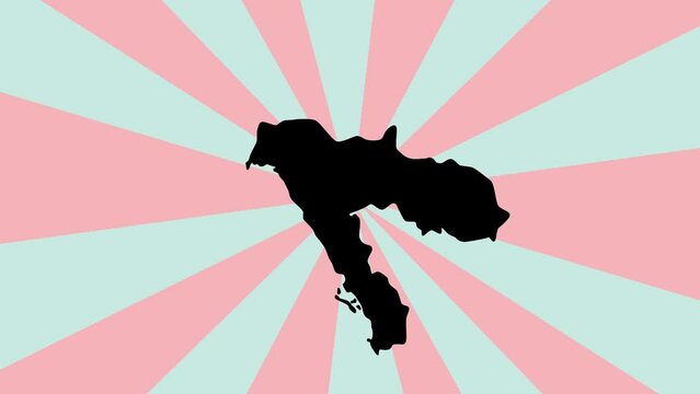 map of Tabuk in saudi arabia with rotating background