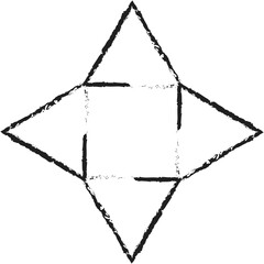 Brush triangle shape. Geometric design
