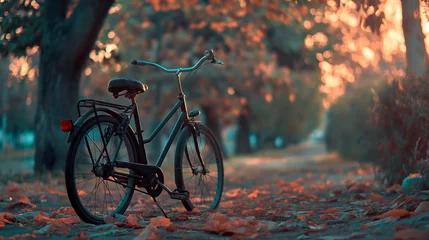 Gordijnen bicycle in the park © Ali