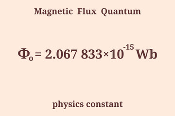 Magnetic Flux Quantum. Physics constant. Education. Science. Vector illustration.