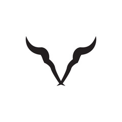 letter V and bull logo simple design.