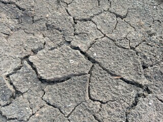 Dried cracked earth soil ground texture background. Mosaic pattern of sunny dried earth soil