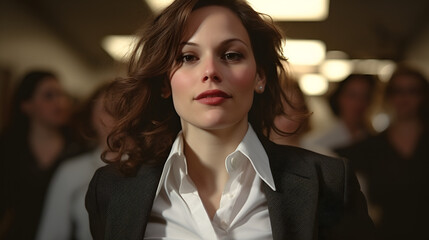CEO. - attractive and confident - business suit - executive - low angle shot - profile picture - close-up shot  - Powered by Adobe