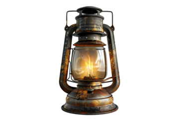 Vintage oil lamp on a background