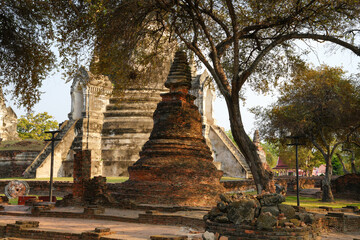 Wat Phra Si Sanphet One of the World Heritage Sites of Ayutthaya Province, Thailand, built in 1492,...