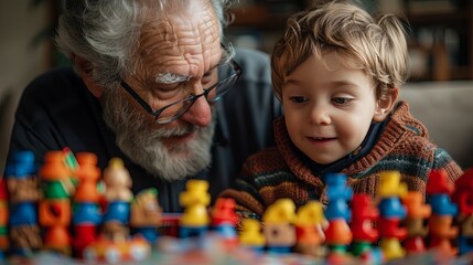Naklejka premium People and grandchild