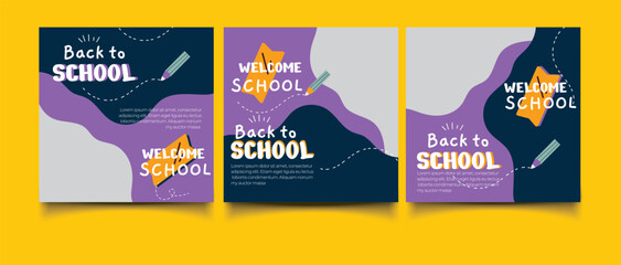 Back to school social media post posts