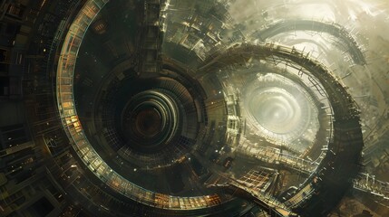 Futuristic Spiral Time Machine: A Glimpse into Another Dimension