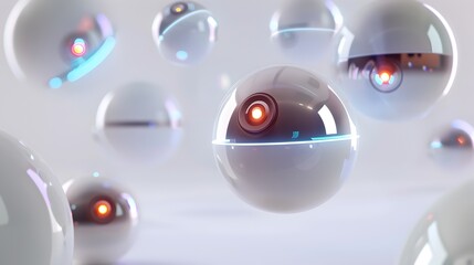 3D Icons Floating in a Futuristic Digital Realm